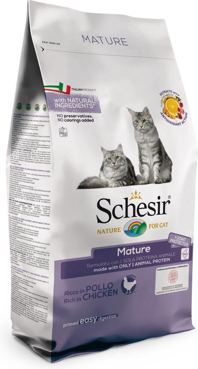Schesir Cat Dry Senior Kip - Kattenvoer - 1.5 kg