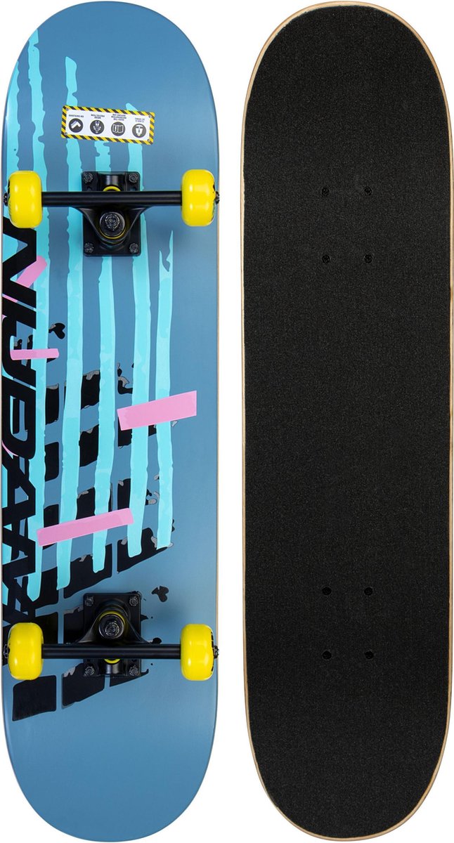 Nijdam Classic Skateboard - Game Changer - Blauw/Geel