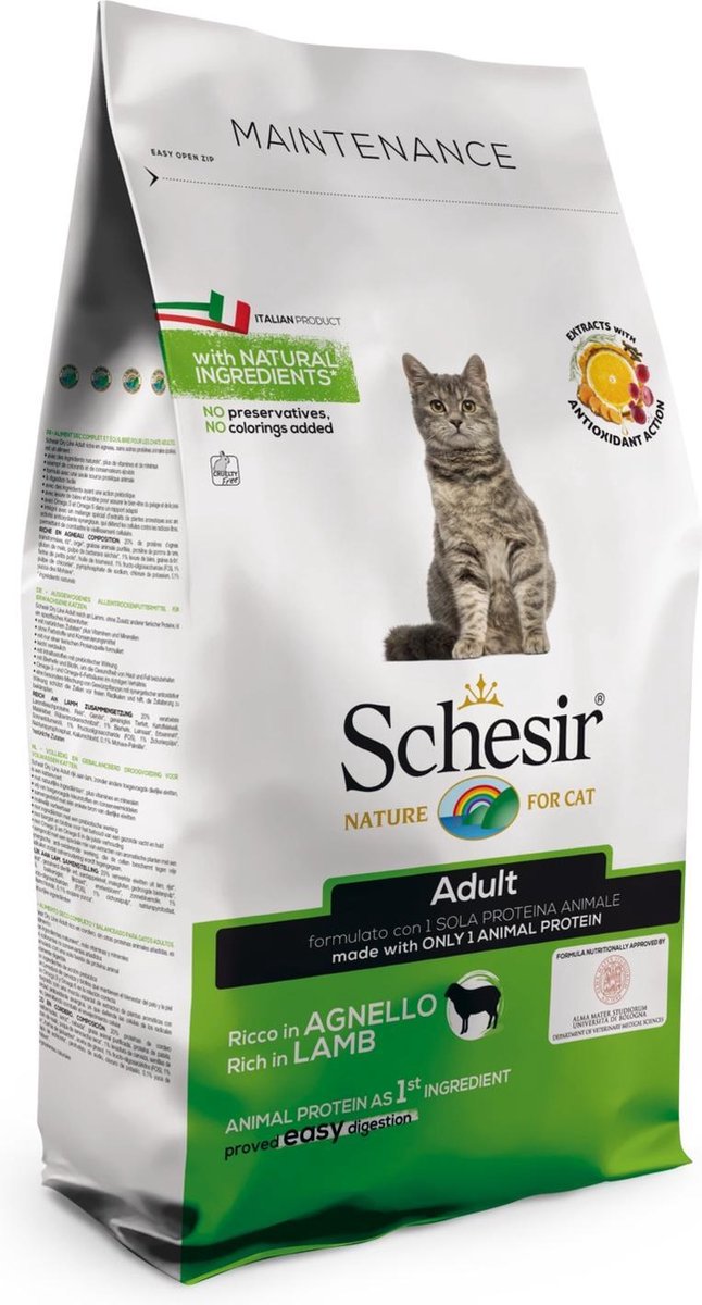 Schesir Cat Dry Maintenance Lam - Kattenvoer - 400 g