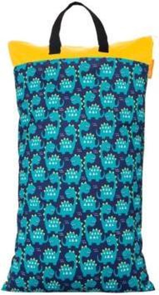 Wetbag XL – dinosaurus | 70cm x 40cm | 2 vakken voor droge en natte spullen
