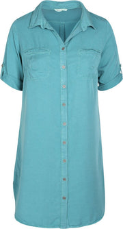 Hemdjurk in effen tencel