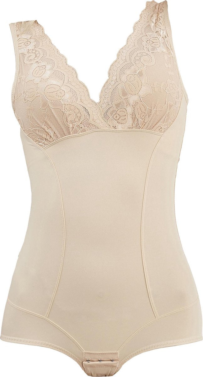 LYVION Shapewear met push up / Figuurcorrigerend ondergoed body / Met energiestenen / Correctie ondergoed buik / Beige - XXXL
