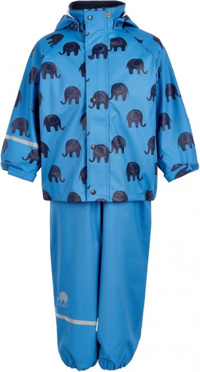 Blauwe regenpak met olifantenprint van CeLaVi 80