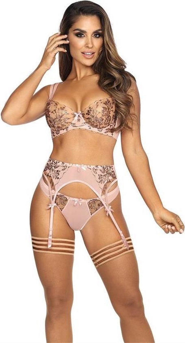 Doorzichtige beha roze met goudCup: 80F
