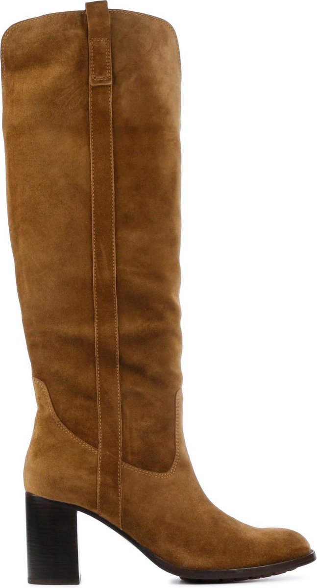 Zinda Vrouwen Suède  Cowboylaarzen / Laarzen / Damesschoenen 1205 - Bruin - maat 37