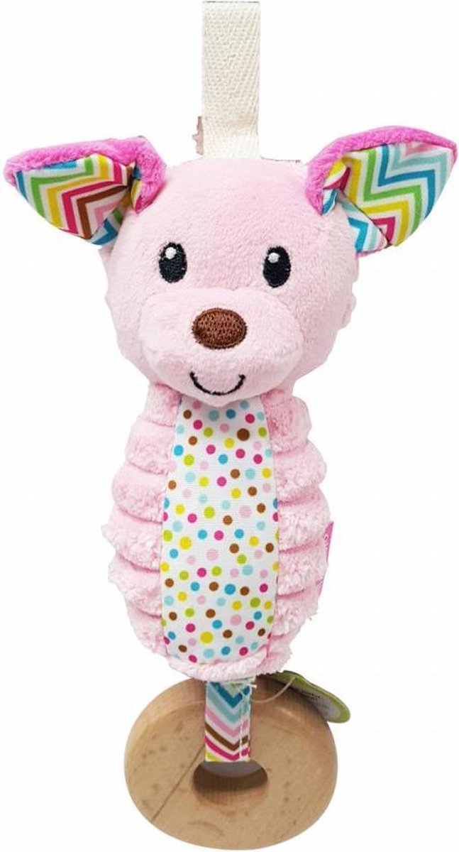 Infantino Go-Gaga - Chime - Pink dog Infantino Go-Gaga - rammelaar - Roze hond