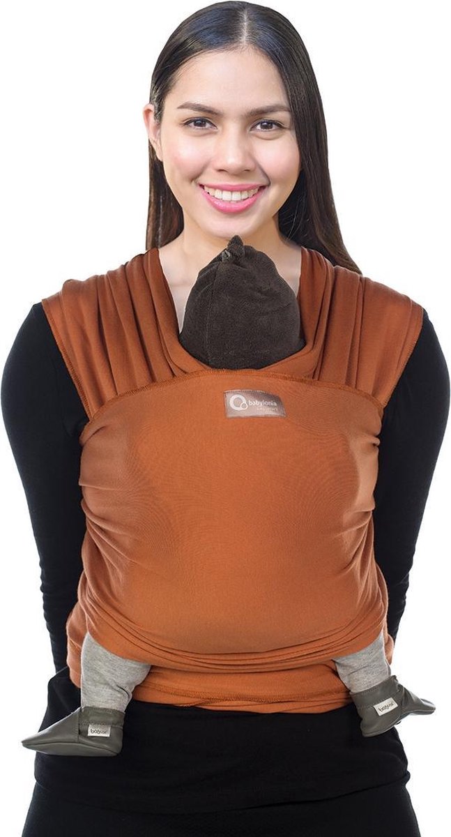 Babylonia TRICOT SLEN ORGANIC Draagdoek Baby - 500 cm - Mocha Mousse