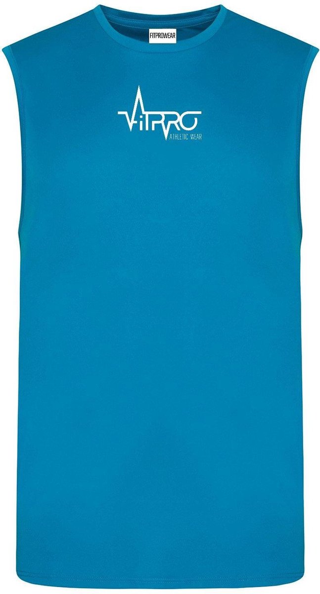 FitProWear Mouwloos Shirt Licht Blauw Maat L - Sportshirt - Sporthemd - Hemd - Sportkleding