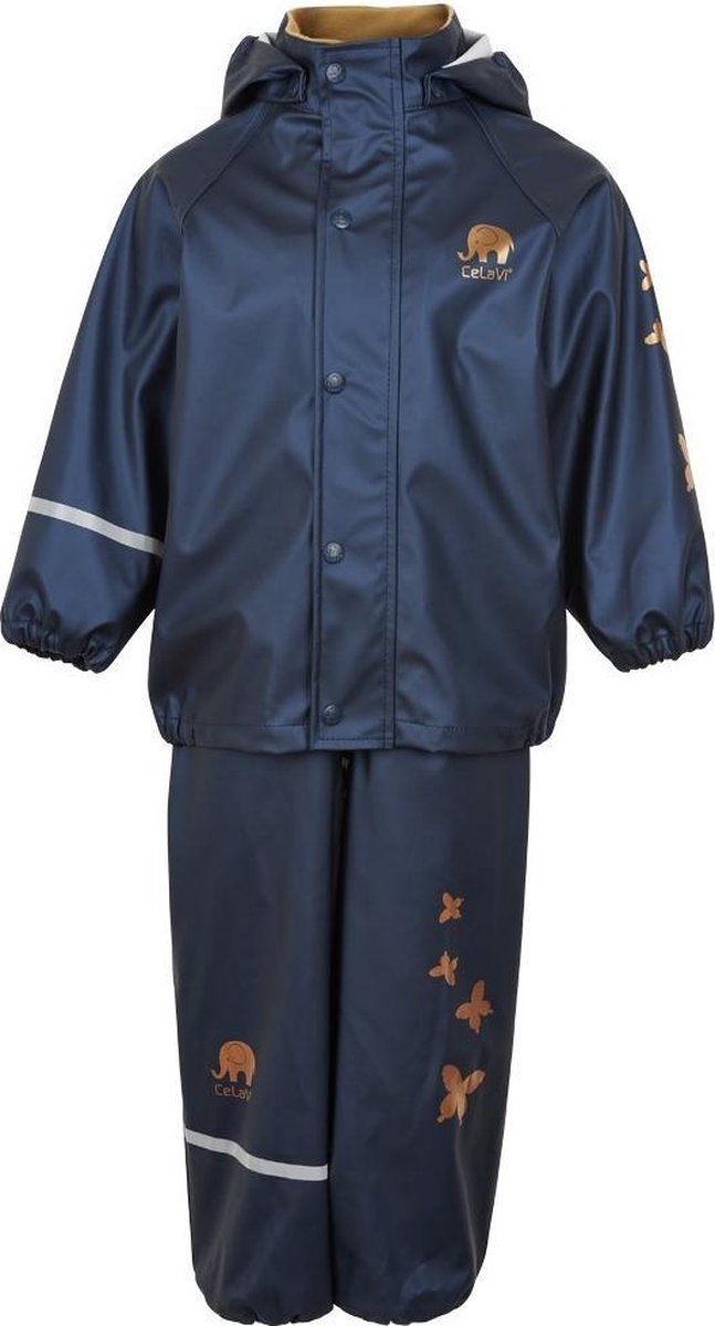 CeLaVi - Regenpak voor kinderen - Solid Metallic - Blauw - maat 80 (80-86cm)