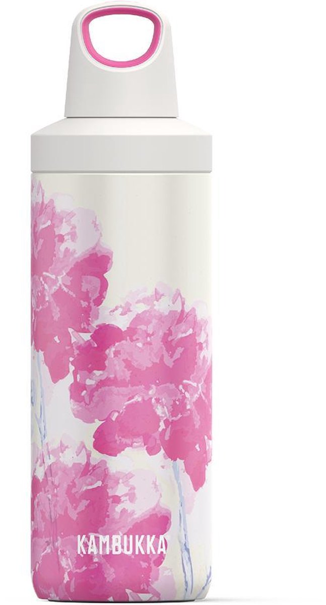 Kambukka Reno geïsoleerde Drinkfles 500 ML - Pink Blossom met draaidop