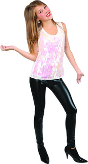 Topje metallic met pijpjes