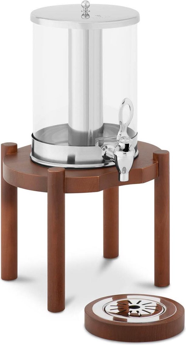 Royal Catering Sapdispenser - 7 L - koelsysteem - donker houten frame