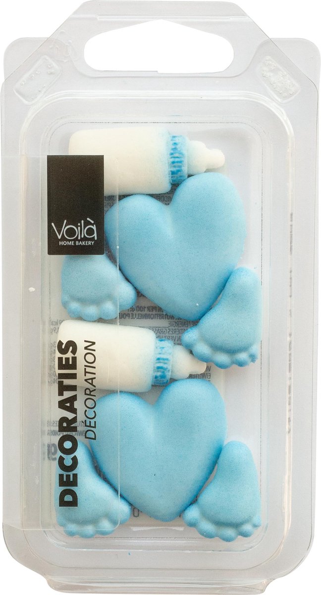 Voila Home Bakery | Baby Jongen Decoratie Figuurtjes | Voor Taart & Cupcakes  – 19 gram doosje