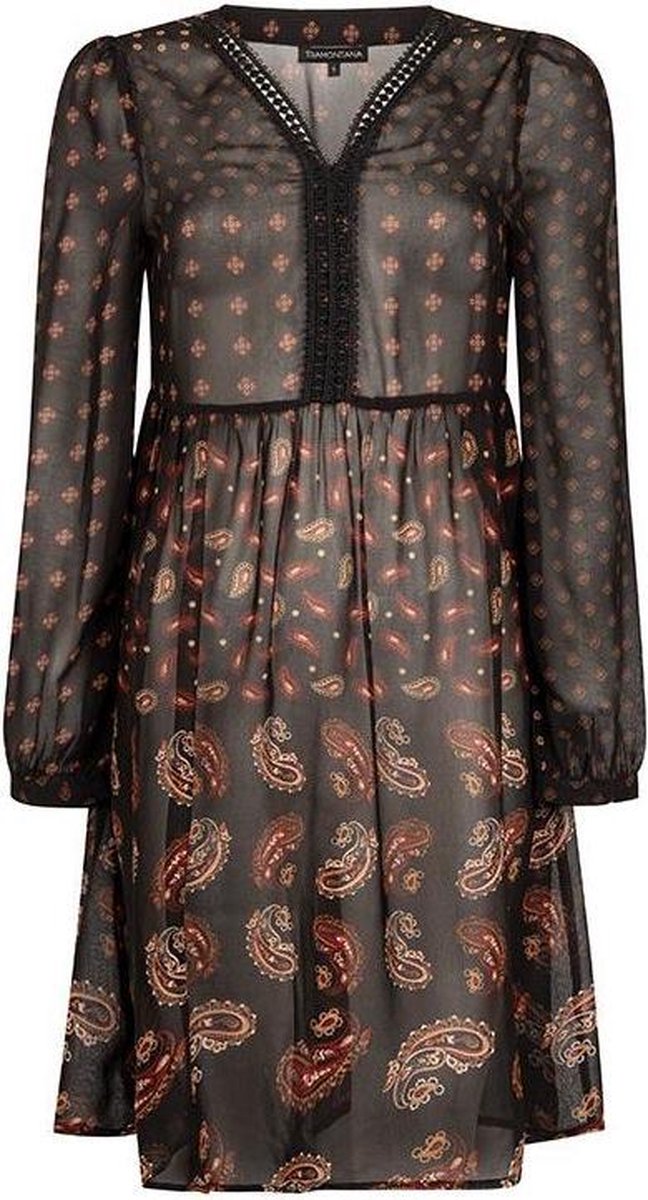 Tramontana Jurk Dark Bohemian Print M