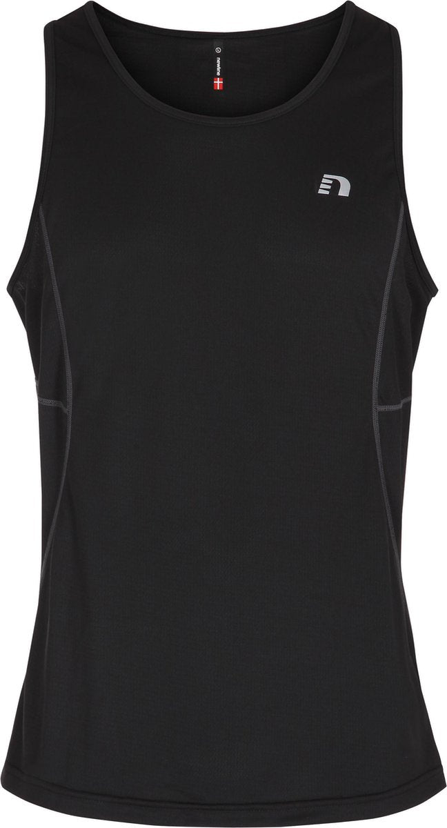 NEWLINE-Sporttop performance-MAN-Base Coolskin Singlet-Black-Maat-XS