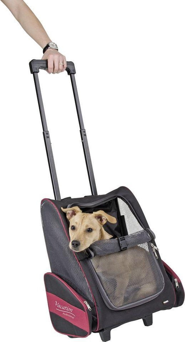 Hondenkar trolley Vacation "Zwart/rood" (42*55*55)