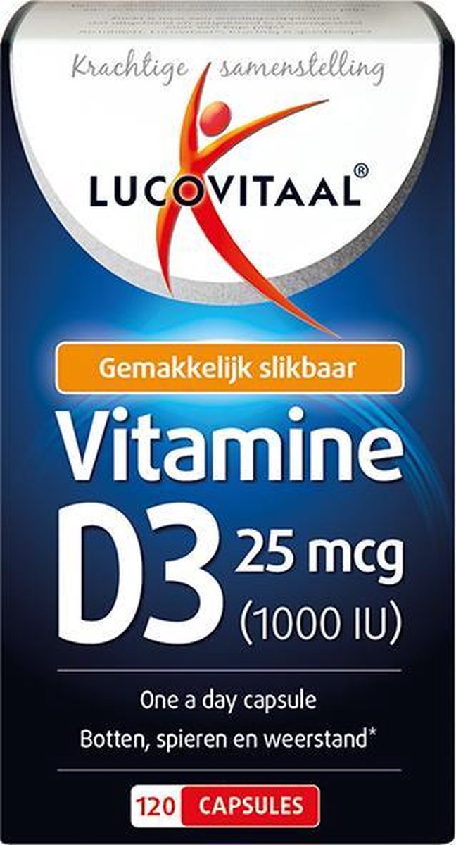 Lucovitaal Vitamine D3 25 microgram Voedingssupplement - 120 Capsules