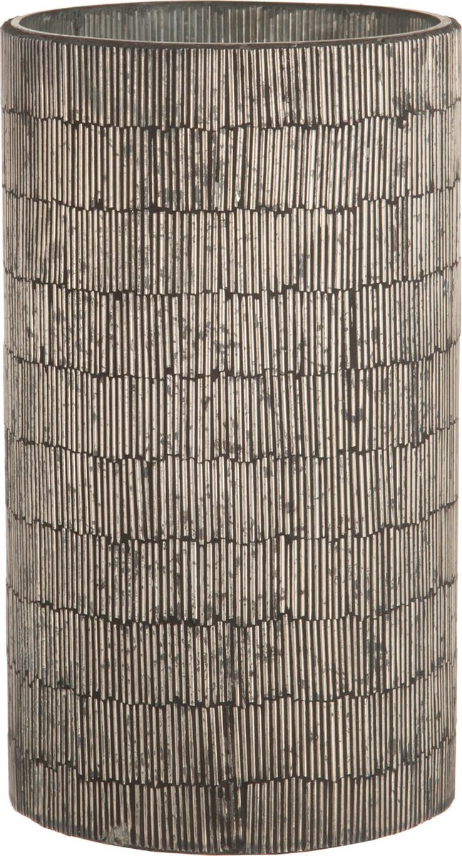 J-Line Windlicht Streep Glas Antraciet X-Large