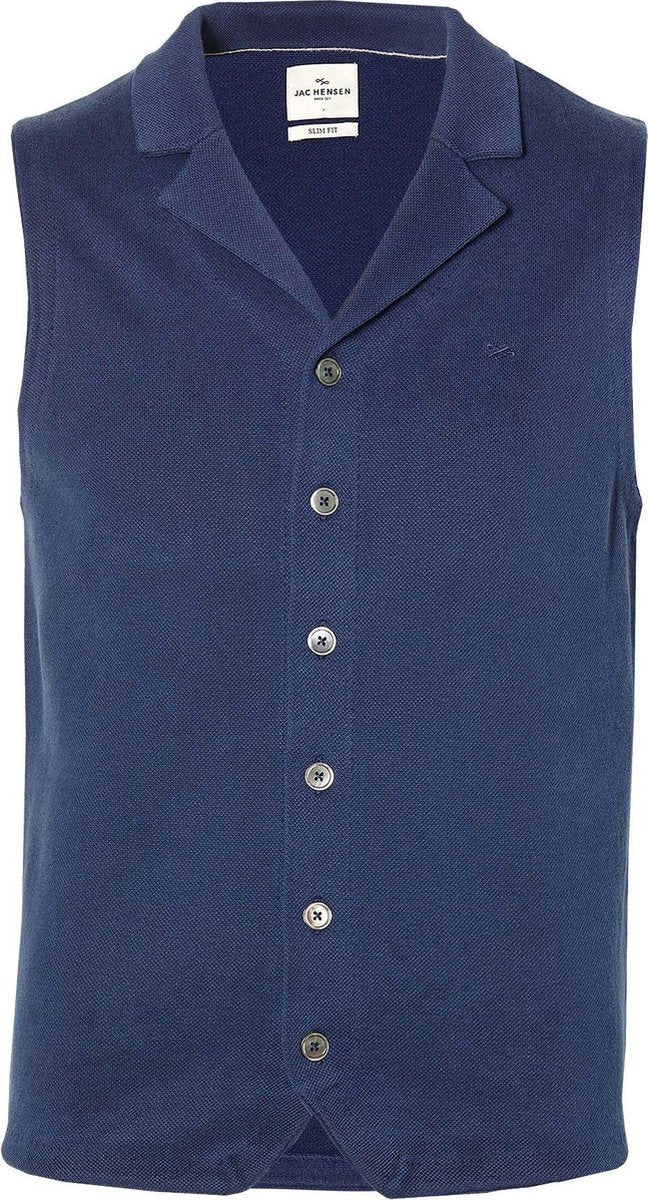Jac Hensen Premium Gilet - Slim Fit - Blauw - XL