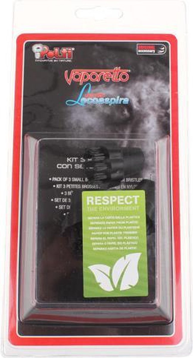 POLTI - KIT 3 BLACK ROUND BRUSH FOR VAPORETTO - PAEU0250