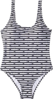 Slipstop Badpak Sneaky Donkerblauw/wit Meisjes Maat 110