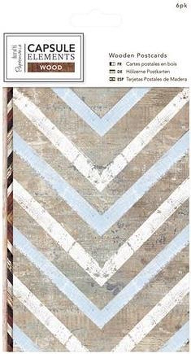 Houten Ansichtkaarten (6pak) - Elements Wood