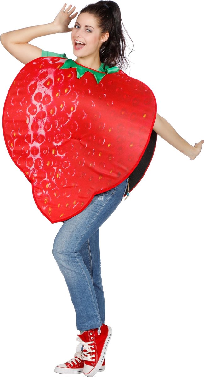 Aardbei kostuum voor dame of heer M/L