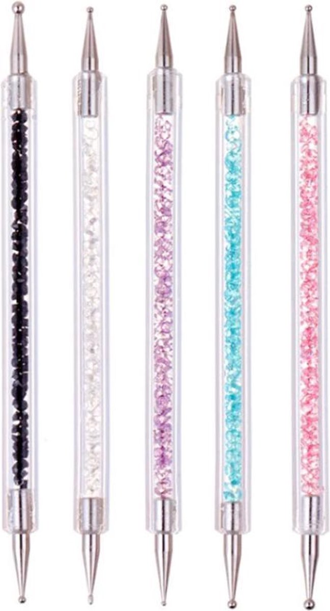 DW4Trading® Nail art druppel pennen set van 5 stuks