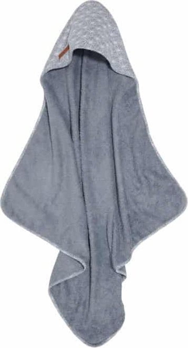 Little Dutch - Badcape - Badstof - 75 x 75 cm - Blauwe Lelieblaadjes