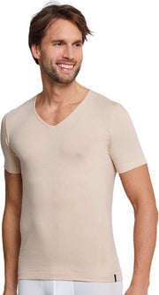 Schiesser 95/5 2P Heren Ondershirt - beige - Maat XL