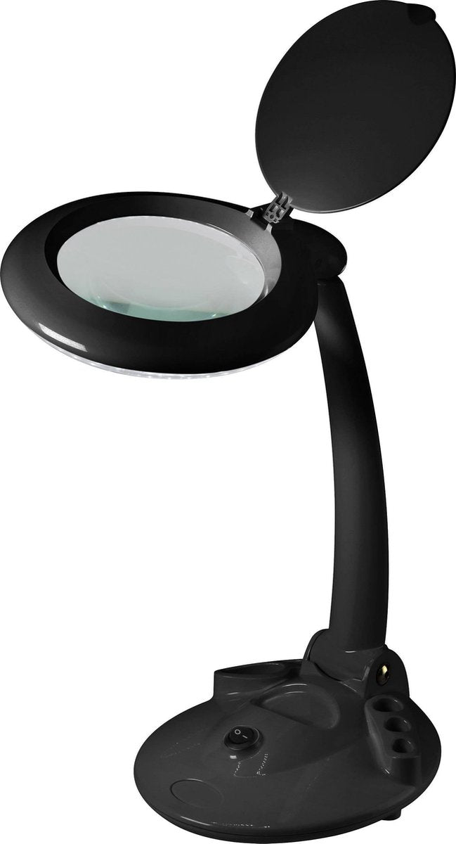 TOOLCRAFT TO-6394491 Tafelloeplamp 6 W zwart 1.75 x 120 mm Aantal LEDs: 72