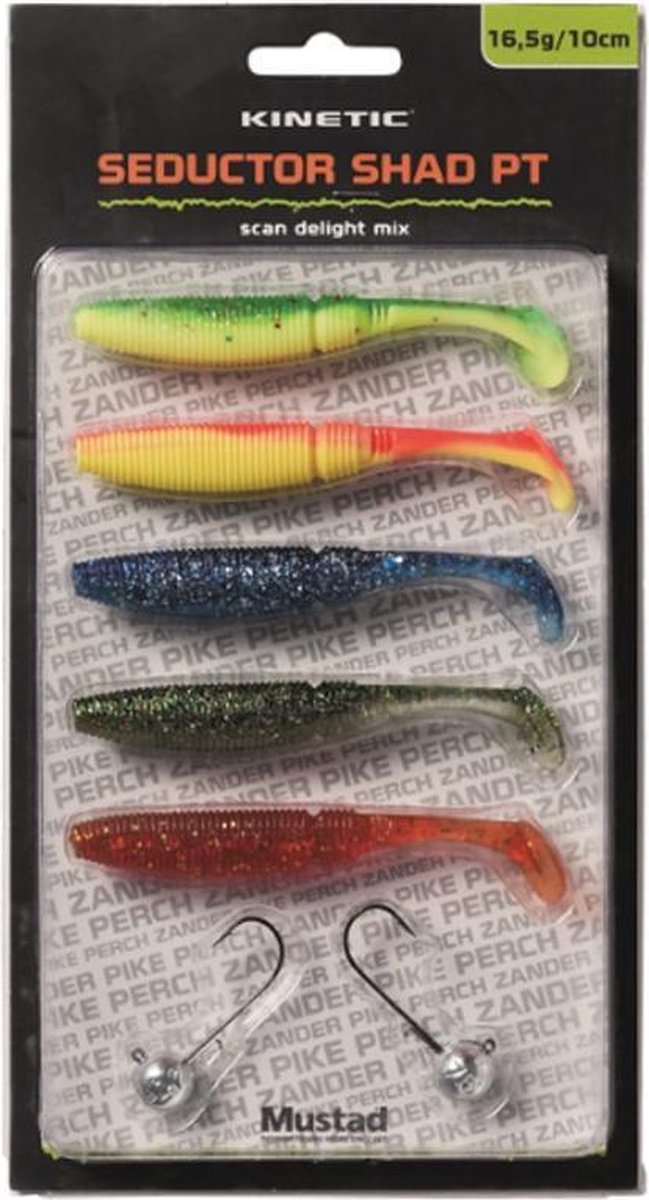 Kinetic Seductor Shad PT Scan Delight Mix - 16.5g - 10cm - Rood