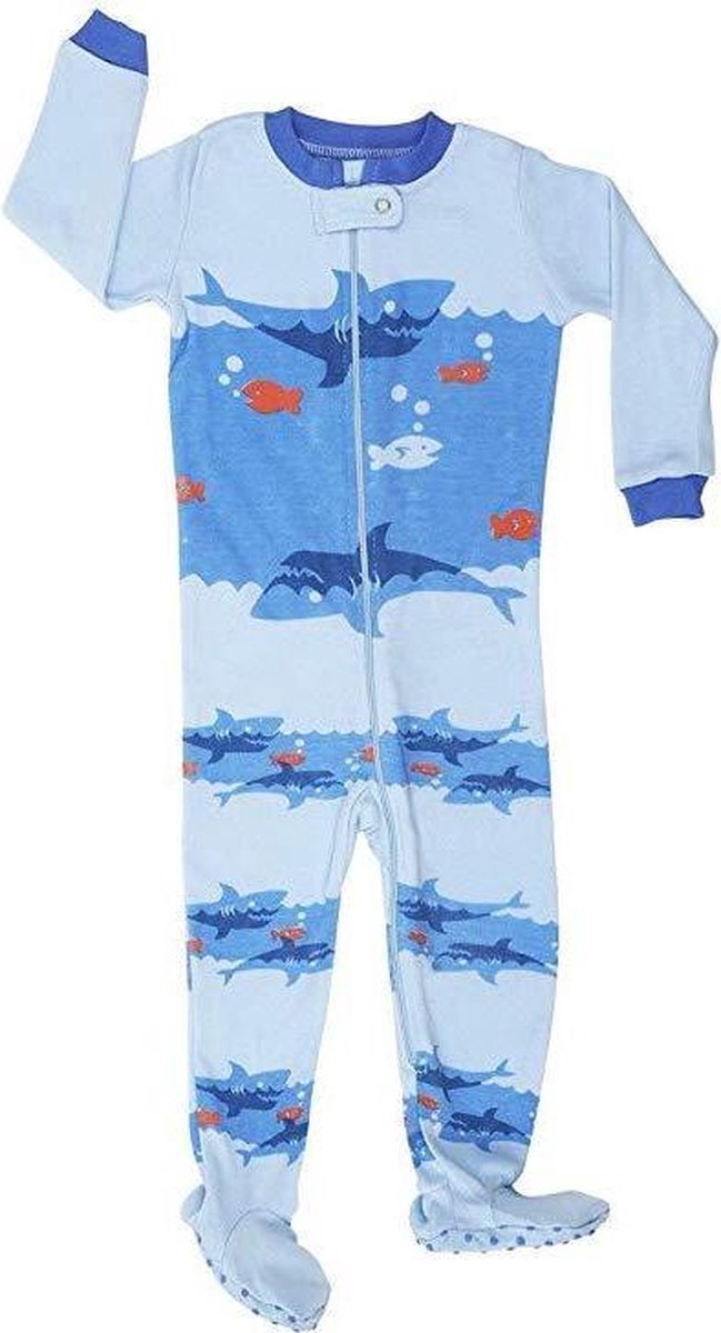 Jongens Pijama Katoen Met Haai Ontwerp (Maat 12-18 Maanden)
