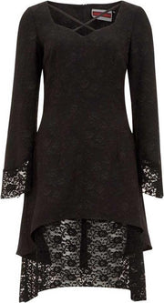 Jawbreaker High low jurk -S- Lace Zwart