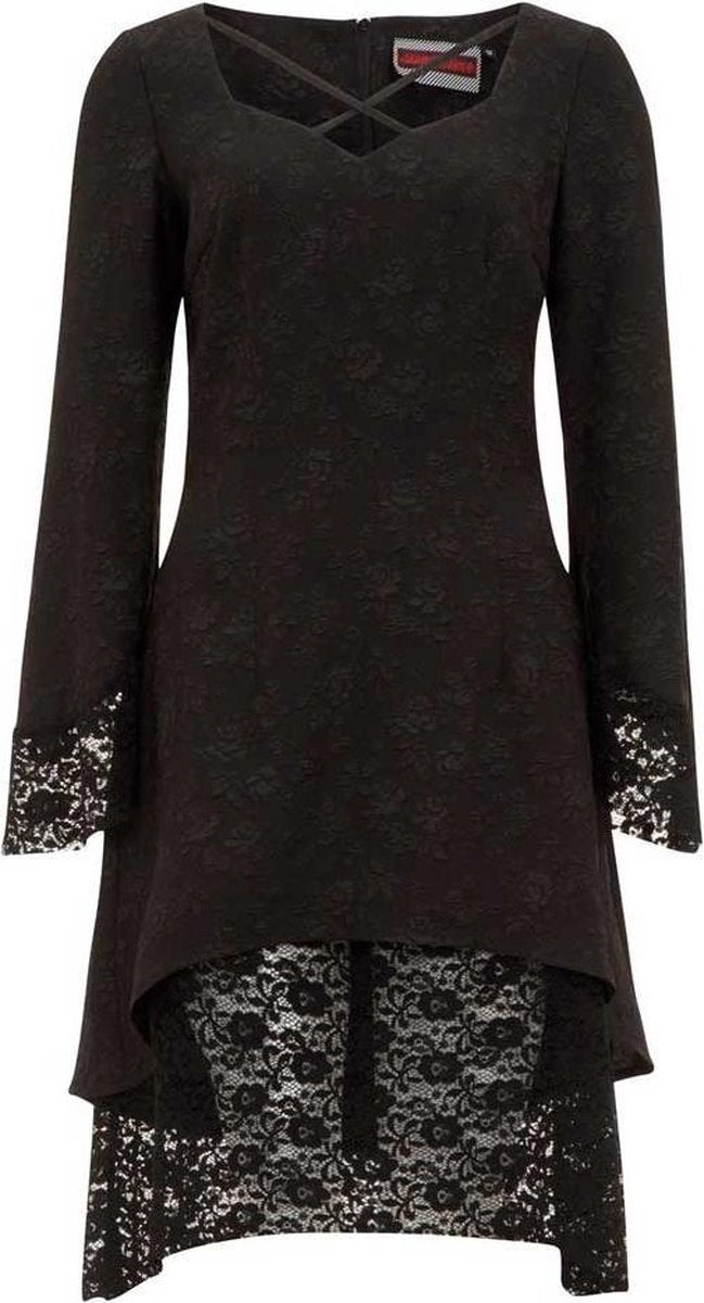 Jawbreaker High low jurk -S- Lace Zwart