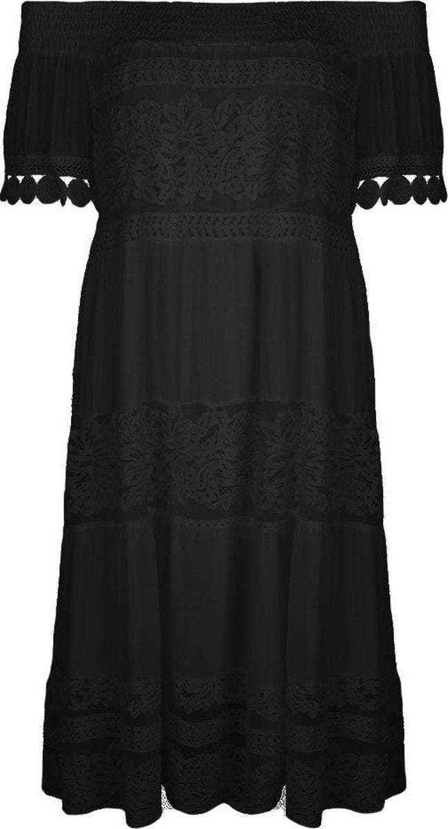 Jozemiek Ibiza Strandjurk Zwart One size