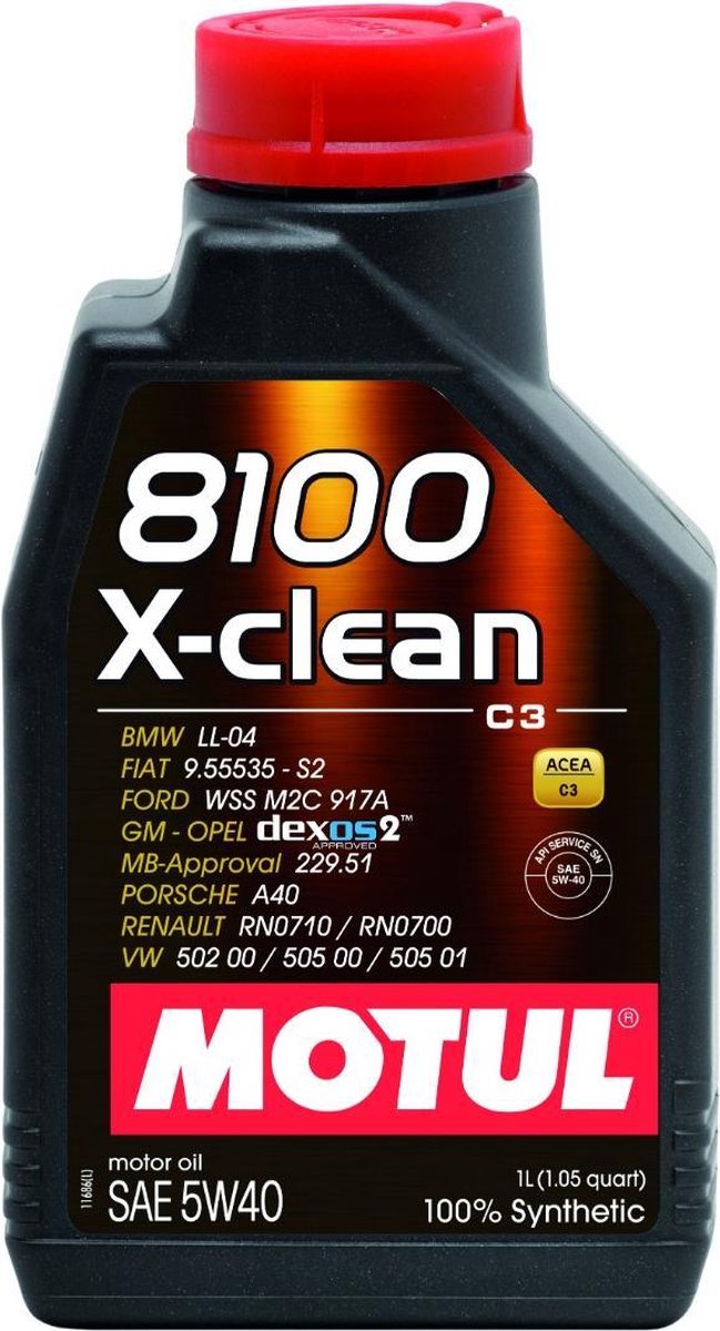MOTUL 8100 X-CLEAN 5W40 1 LITER