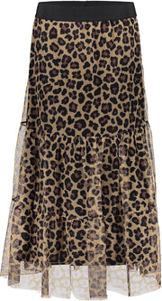 Skirt Leopard Mesh 16065 Black/ecru