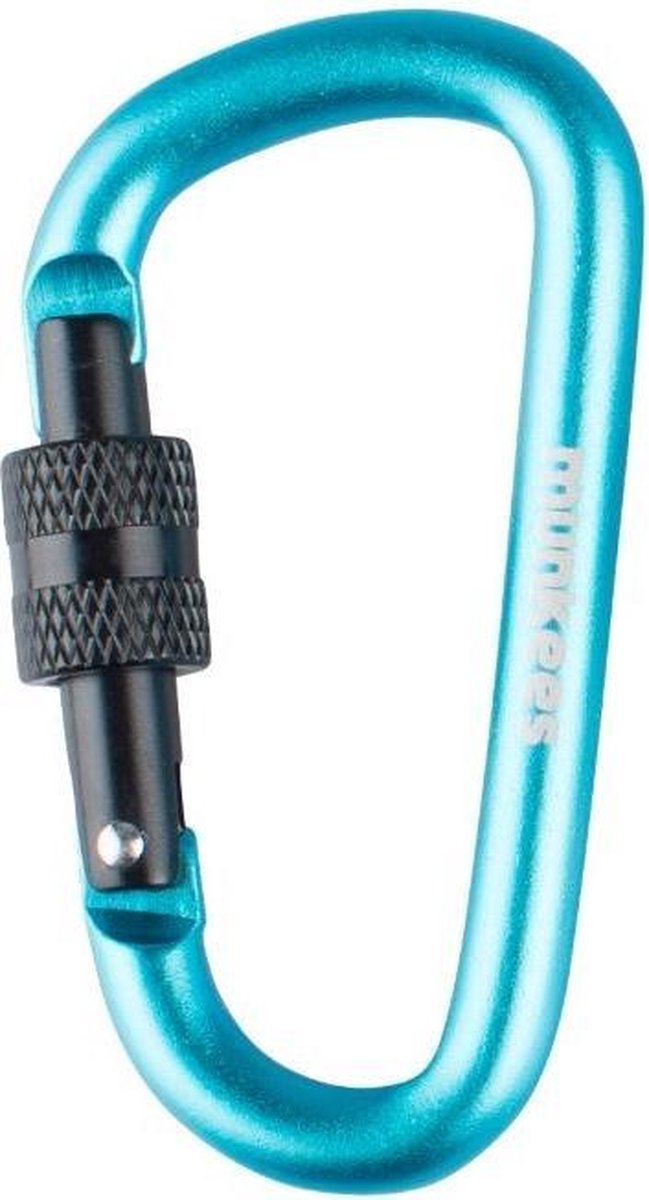 Munkees Karabijnhaak D-shape Schroefsluiting 6 X 60 Mm Blauw