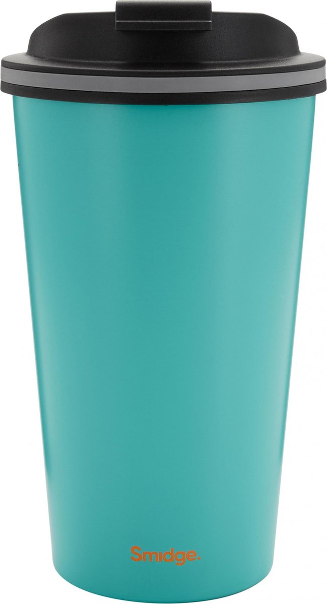 Smidge Thermosbeker On The Go 355 Ml Rvs Turquoise/zwart