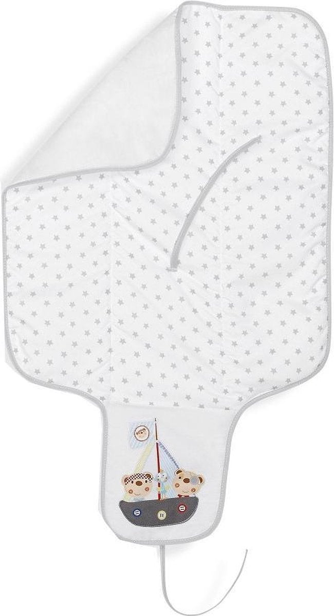 Interbaby Aankleedkussen Pirata 45 X 75 Cm Katoen Wit