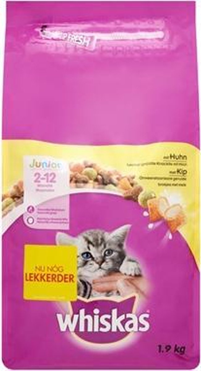 Whiskas droog junior kip - 1