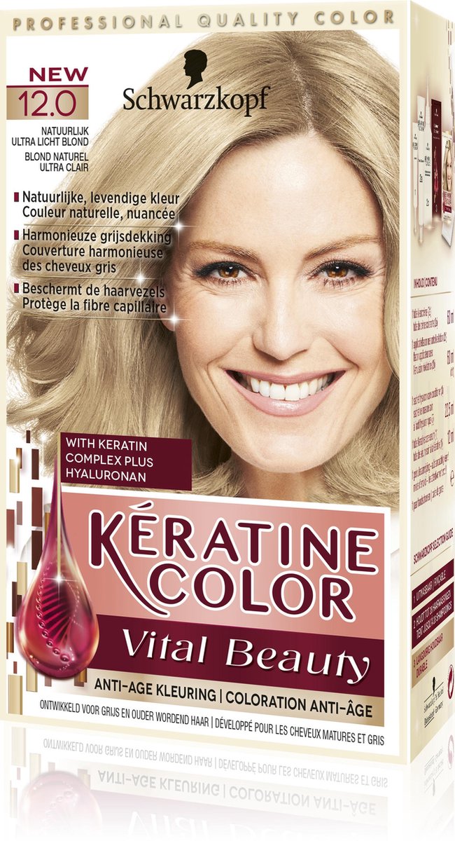 Schwarzkopf Keratine Color 12.0 Natuurlijk Ultra Licht Blond Haarverf - 1 stuk