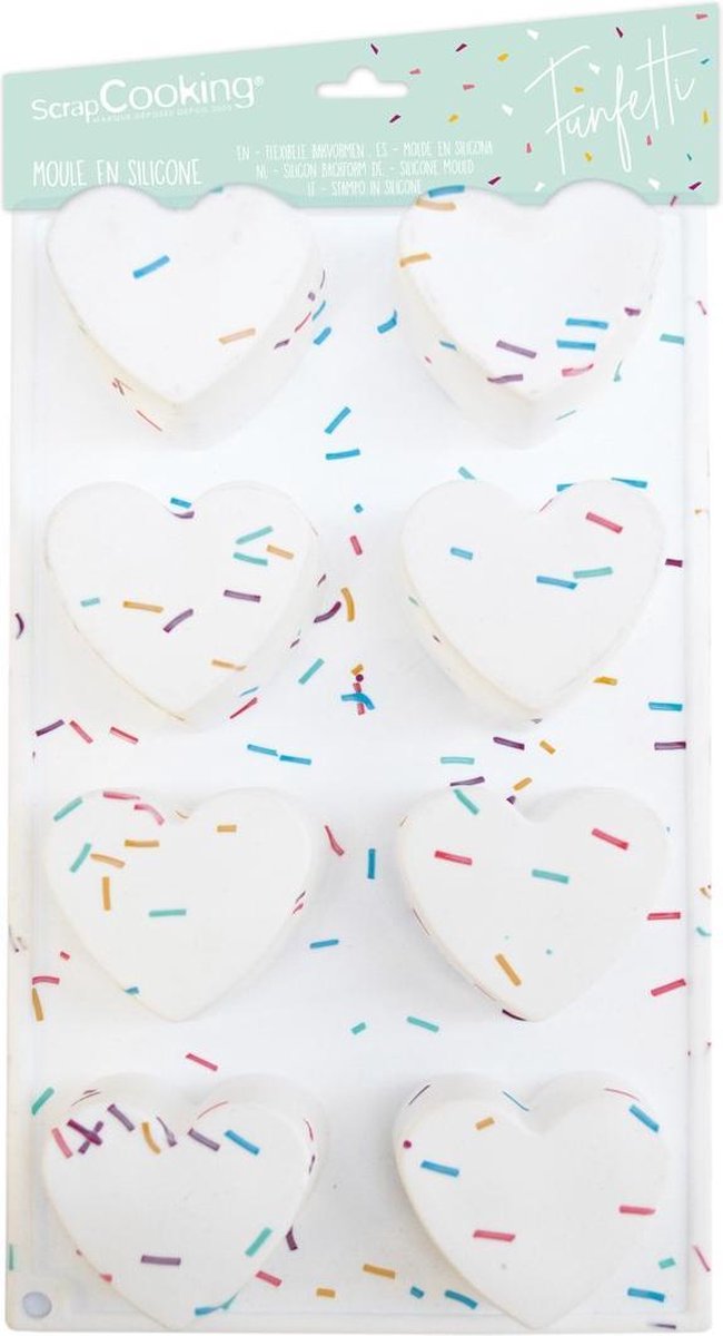 Scrapcooking - Siliconen Mal - FunFetti - Hart