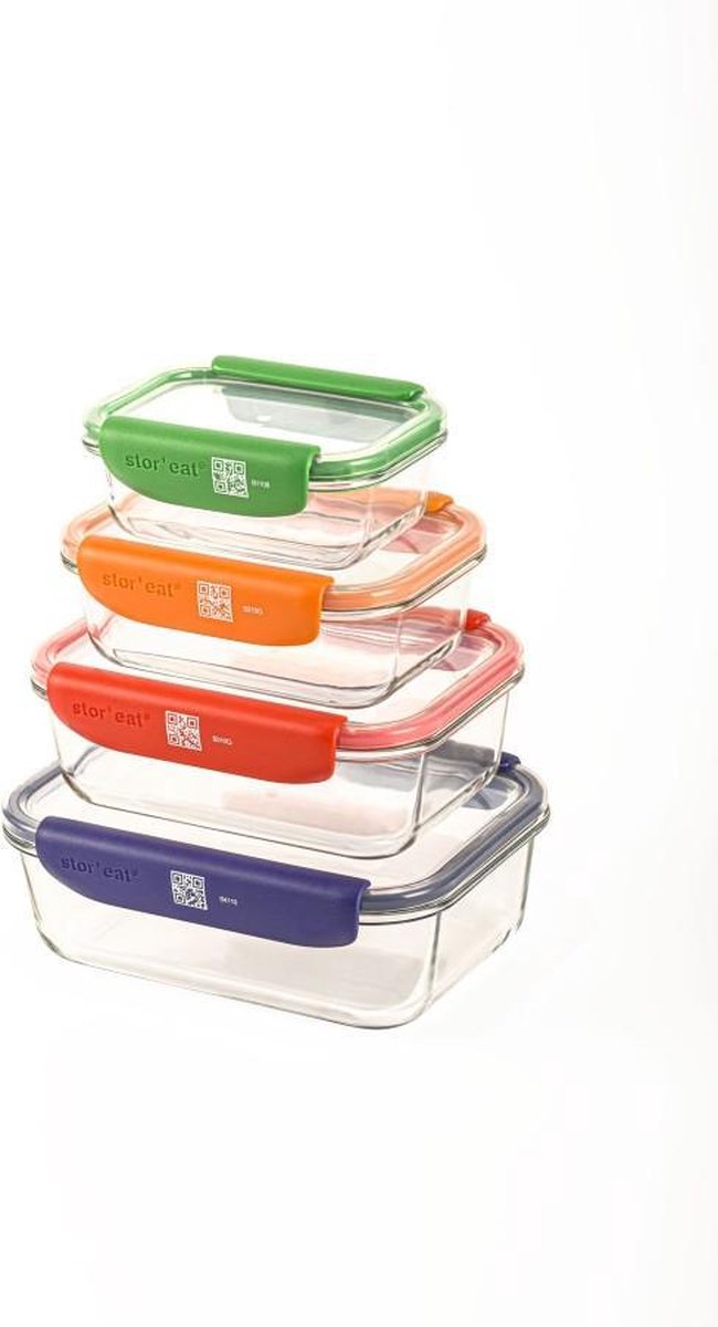 Glazen Vershouddozen - Set van 4 - Stor'eat - Mastrad