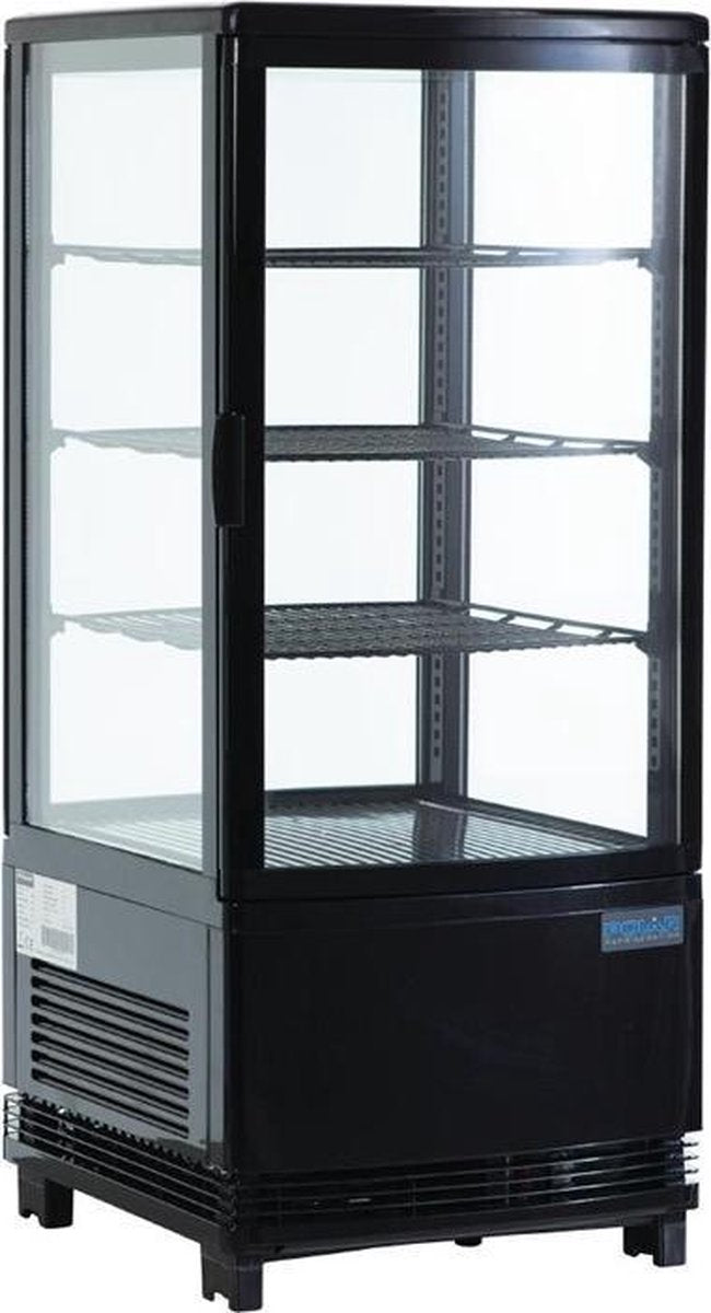 Polar C-serie Koelvitrine - Zwart - 3 Verstelbare Roosters - 68 Liter