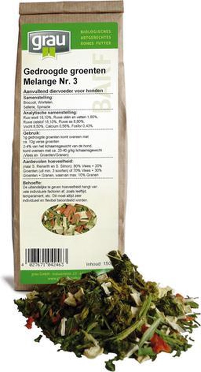 GRAU Gedroogde Groenten Melange Nr. 3 - 1.2 kg