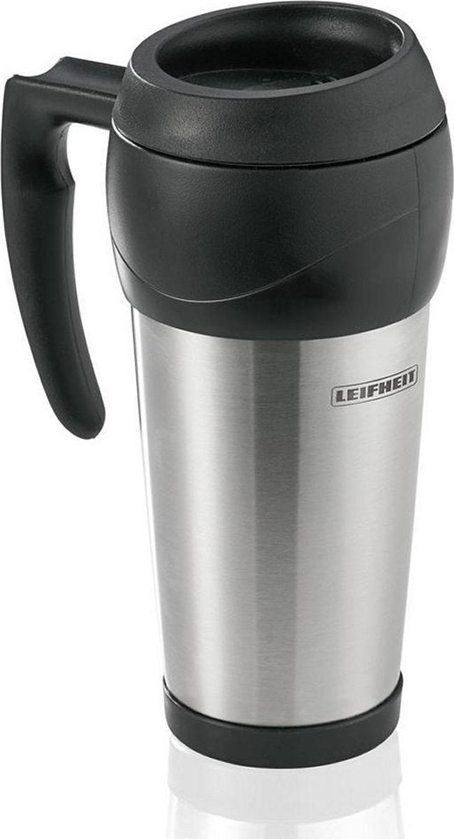 Leifheit 25769 Isoleerbeker 500 ml 20.5 cm Zwart/RVS