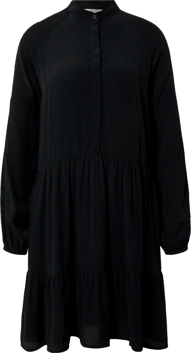 Mbym blousejurk marranie Zwart-Xs (36)