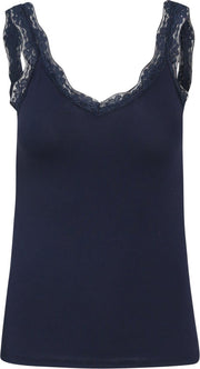 Cassis - Kanten top - Marineblauw